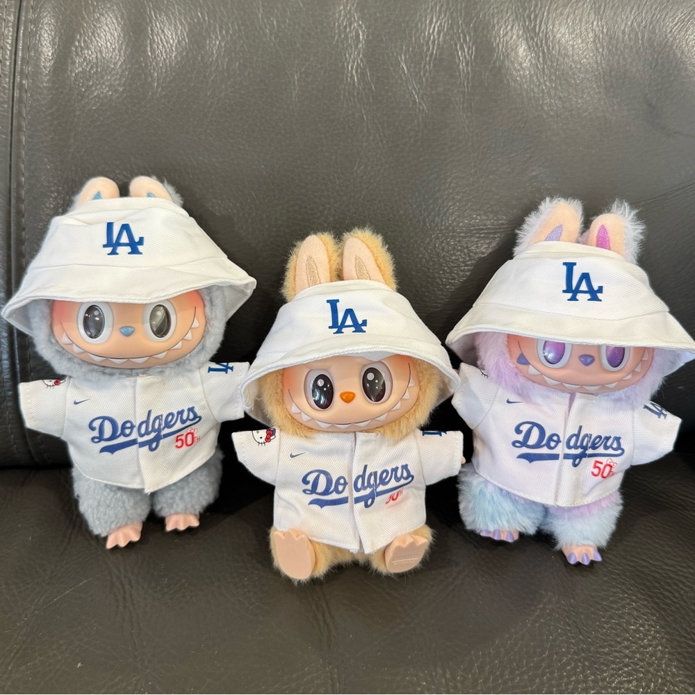 Pop Mart Labubu Dodgers x Hello Kitty 50th Anniversary Uniform
